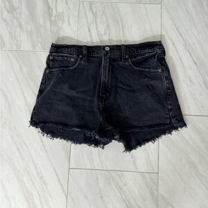 Abercrombie The Mom Short High Rise - Size 29/8 - black denim